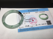 Load image into Gallery viewer, Shopify only 52.9mm Certified Type A 100% Natural green flying flowers Jadeite Jade bangle BF125-8568
