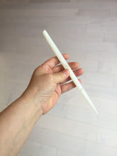 Load image into Gallery viewer, 20.5cm 100% Natural light green white Xiu Jade Serpentine oval style hairpin AW19
