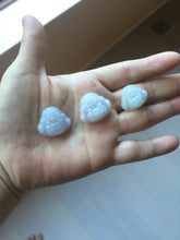 Load image into Gallery viewer, 100% Natural type A light purple white happy Buddha jadeite pendant BP182
