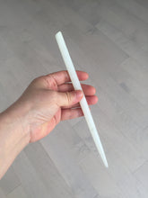 Load image into Gallery viewer, 20.5cm 100% Natural light green white Xiu Jade Serpentine oval style hairpin AW19
