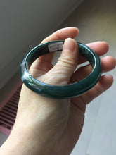 Load image into Gallery viewer, 57.5mm Certified Type A 100% Natural dark green/blue/gray/black Guatemala Jadeite bangle PJ145-1476
