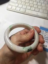 Load image into Gallery viewer, 59.3mm 100% Natural type A sunny green purple white Jadeite Jade bangle PE43-5481

