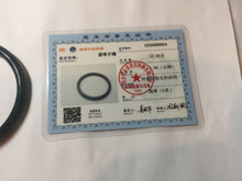 Load image into Gallery viewer, 58mm Type A 100% Natural half balck hakf ice watery dark green/blue/gray with flying snow Guatemala slim round cut Jadeite bangle PJ73-0684
