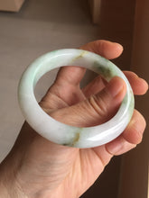 Load image into Gallery viewer, 54.8mm certified 100% natural Type A sunny green/purple/white jadeite jade bangle AA114-1051
