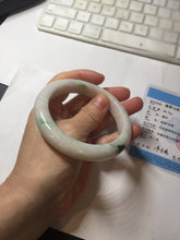 Load image into Gallery viewer, 59.3mm 100% Natural type A sunny green purple white Jadeite Jade bangle PE43-5481
