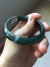 Load image into Gallery viewer, 57.5mm Certified Type A 100% Natural dark green/blue/gray/black Guatemala Jadeite bangle PJ145-1476
