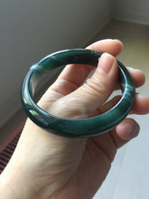Load image into Gallery viewer, 57.5mm Certified Type A 100% Natural dark green/blue/gray/black Guatemala Jadeite bangle PJ145-1476
