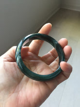 Load image into Gallery viewer, 57.5mm Certified Type A 100% Natural dark green/blue/gray/black Guatemala Jadeite bangle PJ145-1476
