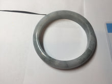 Load image into Gallery viewer, 58.5mm certified 100% natural Type A light green/purple white Snowy Pine Forest jadeite jade bangle PC199-3043
