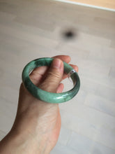 Load image into Gallery viewer, 55.5mm certified 100% natural Type A dark green/sunny green  jadeite jade bangle AX5-2839
