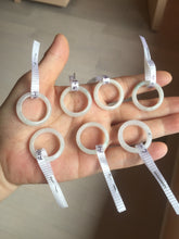 Load image into Gallery viewer, Size 8 100% natural type A icy watery green/white/purple jadeite jade band ring group R113

