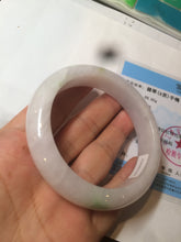 Load image into Gallery viewer, 57.5mm Certified 100% natural Type A sunny green/purple jadeite jade bangle AX90-1457

