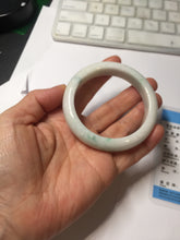 Load image into Gallery viewer, 53.5mm certified 100% natural Type A sunny green white jadeite jade bangle PA259-3846
