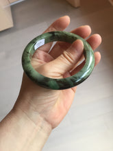 Load image into Gallery viewer, 58.5mm Certified 100% natural Type A dark green/black/brown jadeite bangle PD34-9771
