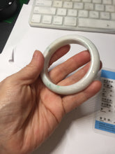 Load image into Gallery viewer, 53.5mm certified 100% natural Type A sunny green white jadeite jade bangle PA259-3846
