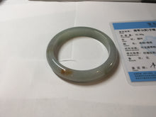 Load image into Gallery viewer, 54.7mm certified type A 100% Natural light purple brown green(FU LU SHOU) dark green gray(淡油青) black jadeite jade bangle BS153-0489
