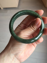 Load image into Gallery viewer, 55.7mm certified 100% natural type A dark green/black jadeite jade bangle PA35-1234
