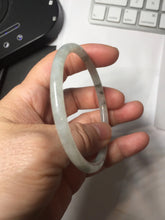 Load image into Gallery viewer, AllaboutjadeCanada.com only 56.6mm certified 100% natural Type A icy watery light green white skinny round cut jadeite jade bangle AZ188-(7340)
