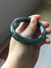Load image into Gallery viewer, 56.7mm Certified Type A 100% Natural dark green/blue/gray/black Guatemala Jadeite bangle PJ143-1473
