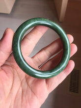 Load image into Gallery viewer, 54.8mm Certified 100% Natural Deep Pine Green/Black "Serene Ember Forest" Nephrite (red-skin nephrite 红皮碧玉) Bangle HT168-20-3847
