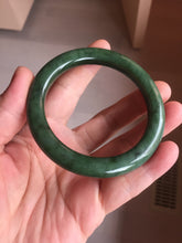 Load image into Gallery viewer, 54.8mm Certified 100% Natural Deep Pine Green/Black "Serene Ember Forest" Nephrite (red-skin nephrite 红皮碧玉) Bangle HT168-20-3847
