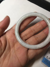 Load image into Gallery viewer, 54mm 100% natural Type A green white slim round cut jadeite jade bangle BL101-4674
