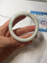 Load image into Gallery viewer, 53.5mm certified 100% natural Type A sunny green white jadeite jade bangle PA259-3846
