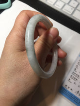 Load image into Gallery viewer, 54mm 100% natural Type A green white slim round cut jadeite jade bangle BL101-4674
