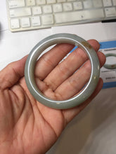 Load image into Gallery viewer, 54.7mm certified type A 100% Natural light purple brown green(FU LU SHOU) dark green gray(淡油青) black jadeite jade bangle BS153-0489
