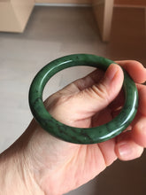 Load image into Gallery viewer, 56.8mm Certified 100% Natural Deep Pine Green/Black "Serene Ember Forest" Nephrite (red-skin nephrite 红皮碧玉) Bangle HT168-21-3866

