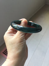 Load image into Gallery viewer, 59.2mm Certified Type A 100% Natural dark green/blue/gray/black Guatemala Jadeite bangle PJ142-1475
