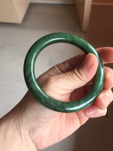 Load image into Gallery viewer, 56.8mm Certified 100% Natural Deep Pine Green/Black "Serene Ember Forest" Nephrite (red-skin nephrite 红皮碧玉) Bangle HT168-21-3866
