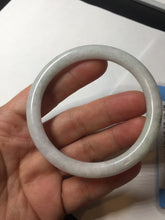 Load image into Gallery viewer, 54mm 100% natural Type A green white slim round cut jadeite jade bangle BL101-4674
