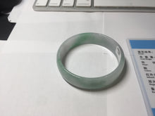 Load image into Gallery viewer, 51.5mm Certified Type A 100% Natural sunny green light green white thin Jadeite Jade bangle AZ189-1583
