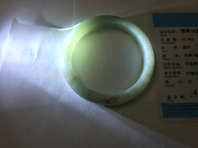 Load image into Gallery viewer, 54.7mm certified type A 100% Natural light purple brown green(FU LU SHOU) dark green gray(淡油青) black jadeite jade bangle BS153-0489
