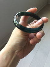 Load image into Gallery viewer, 59.2mm Certified Type A 100% Natural dark green/blue/gray/black Guatemala Jadeite bangle PJ142-1475
