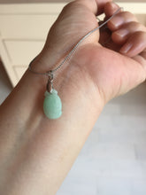 Load image into Gallery viewer, 100% natural type An icy watery light purple green white blessed melon 福瓜) Jadeite Jade pendant group BP58
