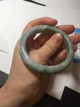 Load image into Gallery viewer, 55.3mm certified 100% natural type A green/yellow/gray jadeite jade bangle AU54-0245

