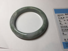 Load image into Gallery viewer, 55.3mm certified 100% natural type A green/yellow/gray jadeite jade bangle AU54-0245
