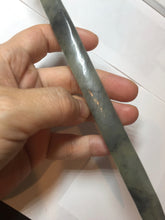 Load image into Gallery viewer, 24cm 100% Natural light green black Xiu Jade Serpentine vantage fish square style hairpin AW22
