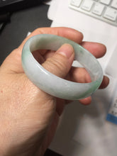 Load image into Gallery viewer, 51.5mm Certified Type A 100% Natural sunny green light green white thin Jadeite Jade bangle AZ189-1583
