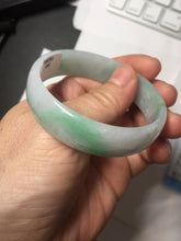 Load image into Gallery viewer, 51.5mm Certified Type A 100% Natural sunny green light green white thin Jadeite Jade bangle AZ189-1583
