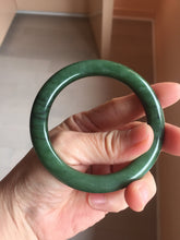 Load image into Gallery viewer, 55mm Certified 100% Natural Deep Pine Green/Black "Serene Ember Forest" Nephrite (red-skin nephrite 红皮碧玉)  Bangle HT168-19-6175
