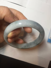 Load image into Gallery viewer, 59mm certified 100% natural Type A light green/purple white Snowy Pine Forest jadeite jade bangle PC200-3060
