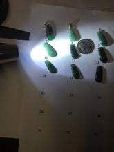 Load image into Gallery viewer, 100% Natural type A dark green gray black Guatemala Jadeite Jade thin blessed melon pendant PA210
