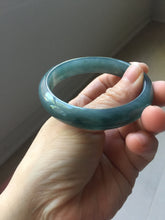 Load image into Gallery viewer, 55mm Certified Type A 100% Natural dark green/blue/gray/black Guatemala Jadeite bangle PJ141-1478
