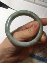 Load image into Gallery viewer, 55.3mm certified 100% natural type A green/yellow/gray jadeite jade bangle AU54-0245
