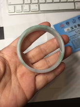 Load image into Gallery viewer, 51.5mm Certified Type A 100% Natural sunny green light green white thin Jadeite Jade bangle AZ189-1583
