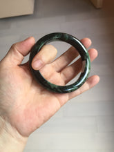 Load image into Gallery viewer, 58.5mm Certified 100% natural Type A dark green/black jadeite bangle PD30-9770
