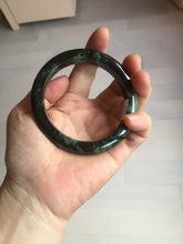 Load image into Gallery viewer, 58.5mm Certified 100% natural Type A dark green/black jadeite bangle PD30-9770
